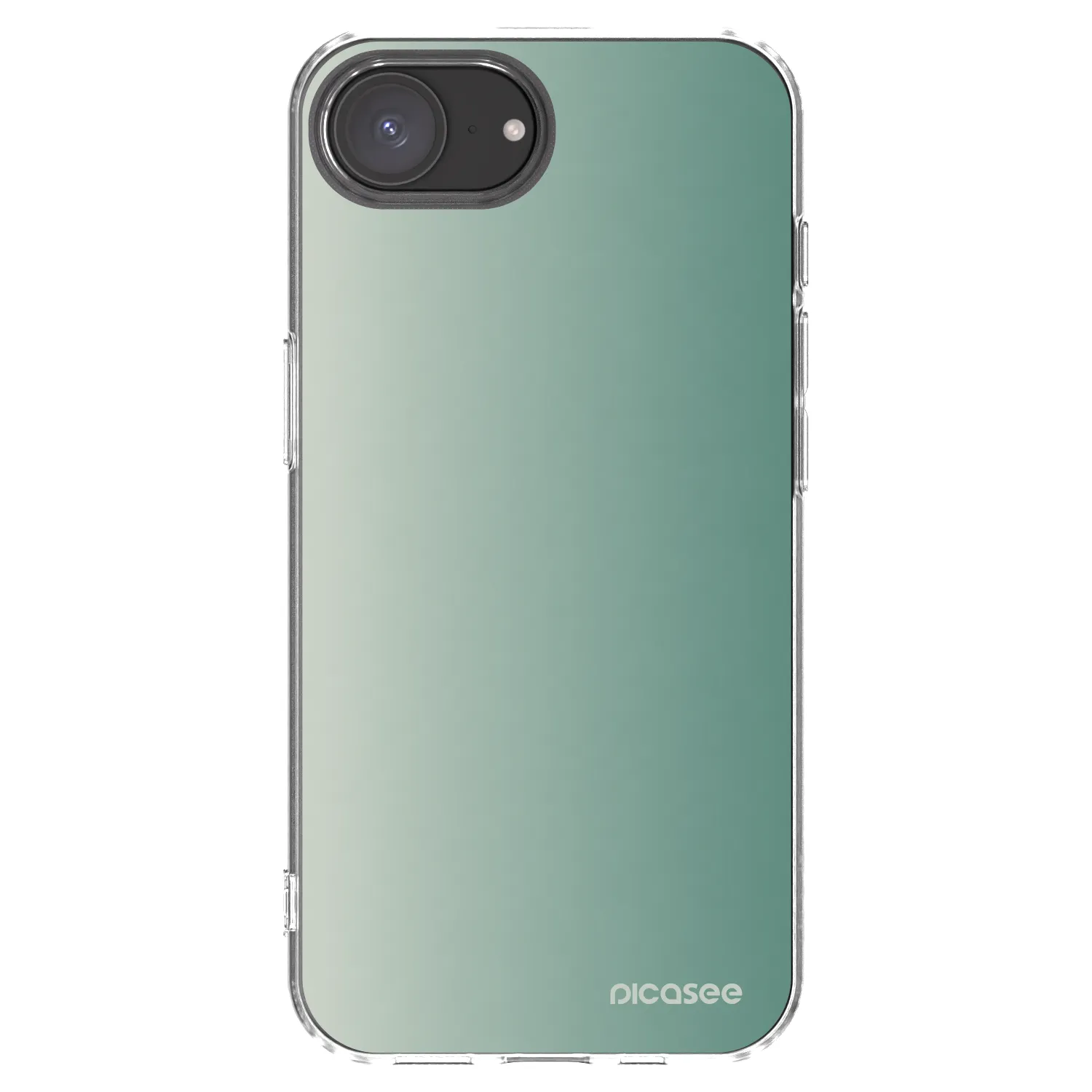 Picasee silikonowe przeźroczyste etui na Apple iPhone 16e - Misty Sage