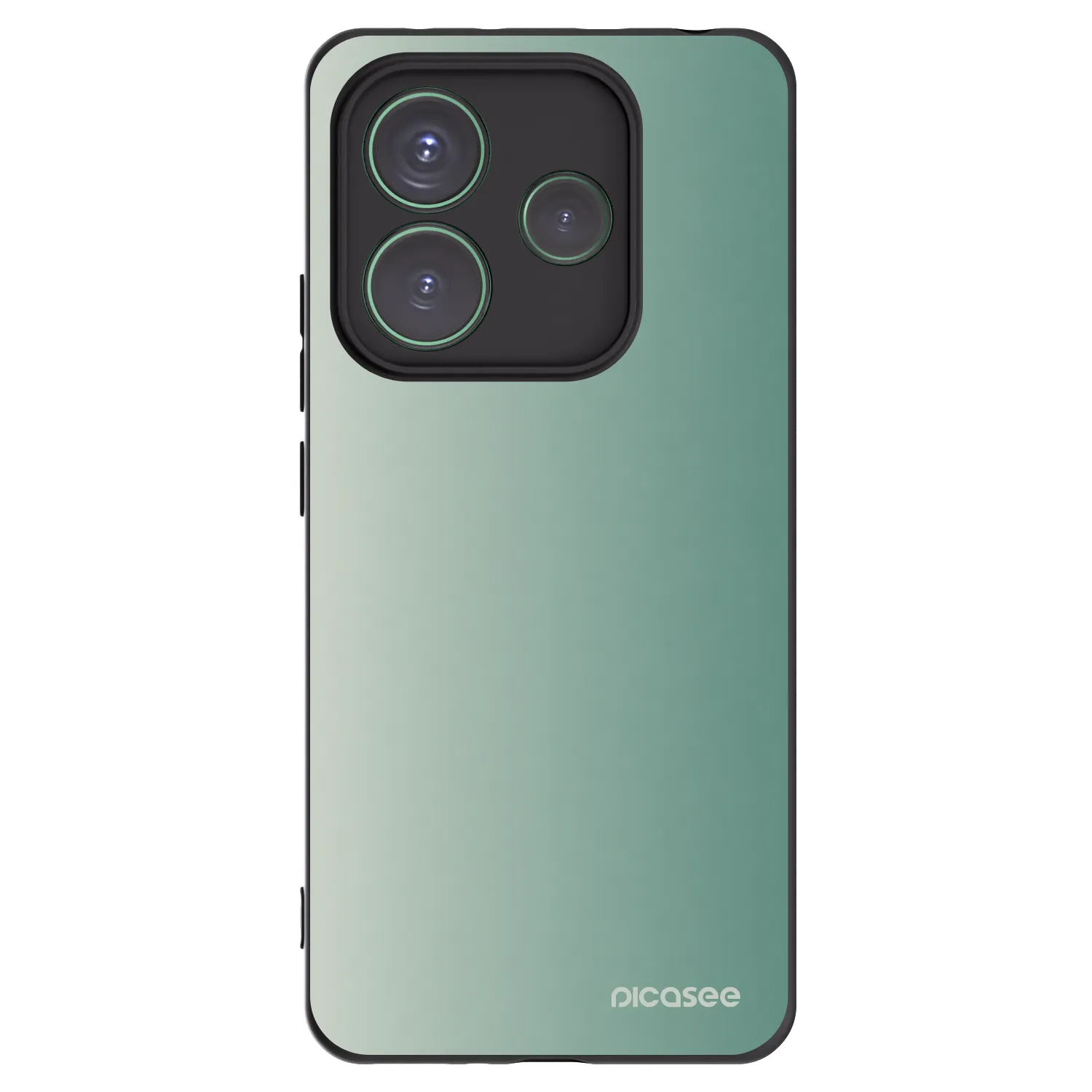 Picasee silikonowe czarne etui na Xiaomi Redmi Note 14 5G - Misty Sage