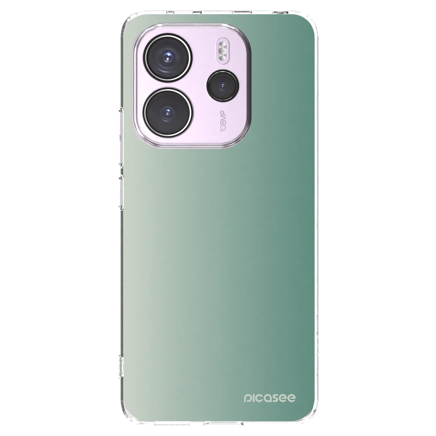 Picasee silikonowe przeźroczyste etui na Xiaomi Redmi Note 14 4G - Misty Sage