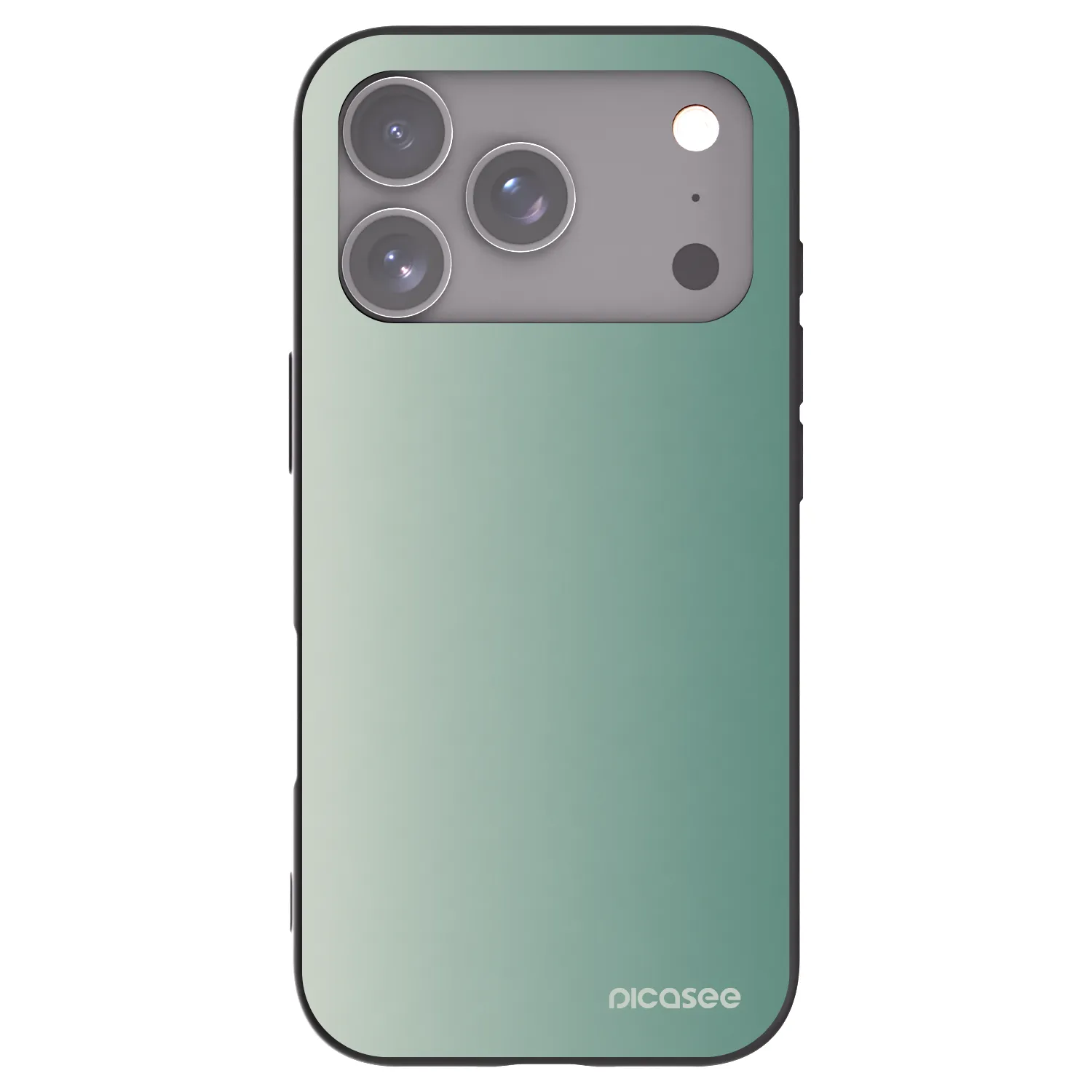 Picasee silikonowe czarne etui na Apple iPhone 17 Pro - Misty Sage