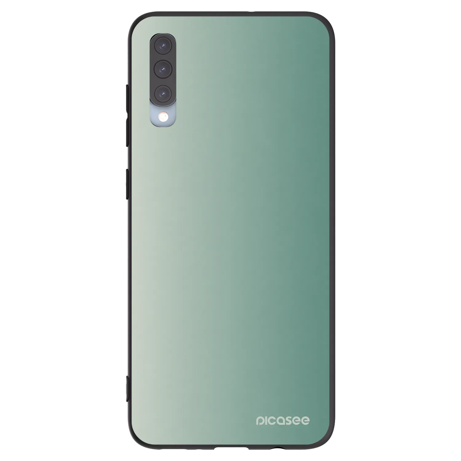 Picasee silikonowe czarne etui na Samsung Galaxy A70 A705F - Misty Sage