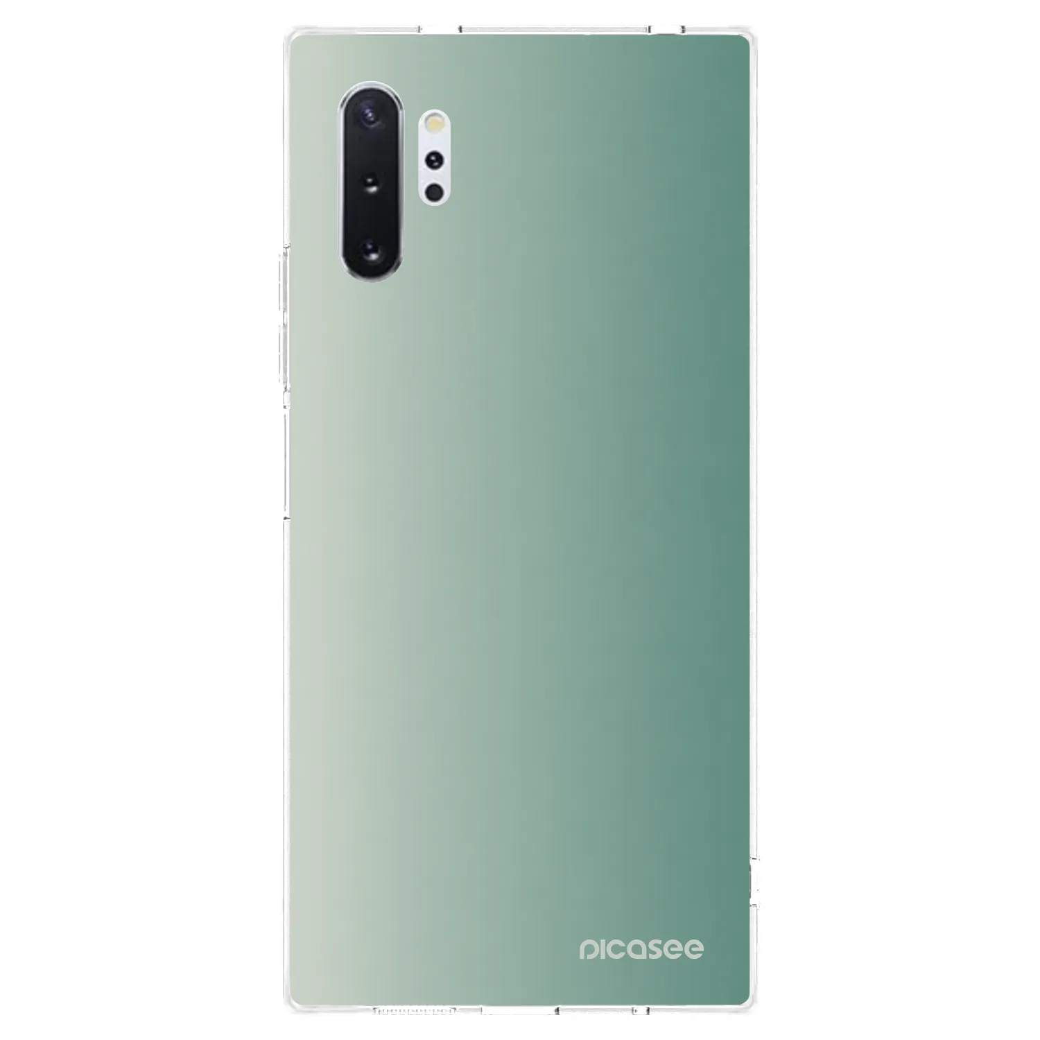 Picasee silikonowe przeźroczyste etui na Samsung Galaxy Note 10+ N975F - Misty Sage