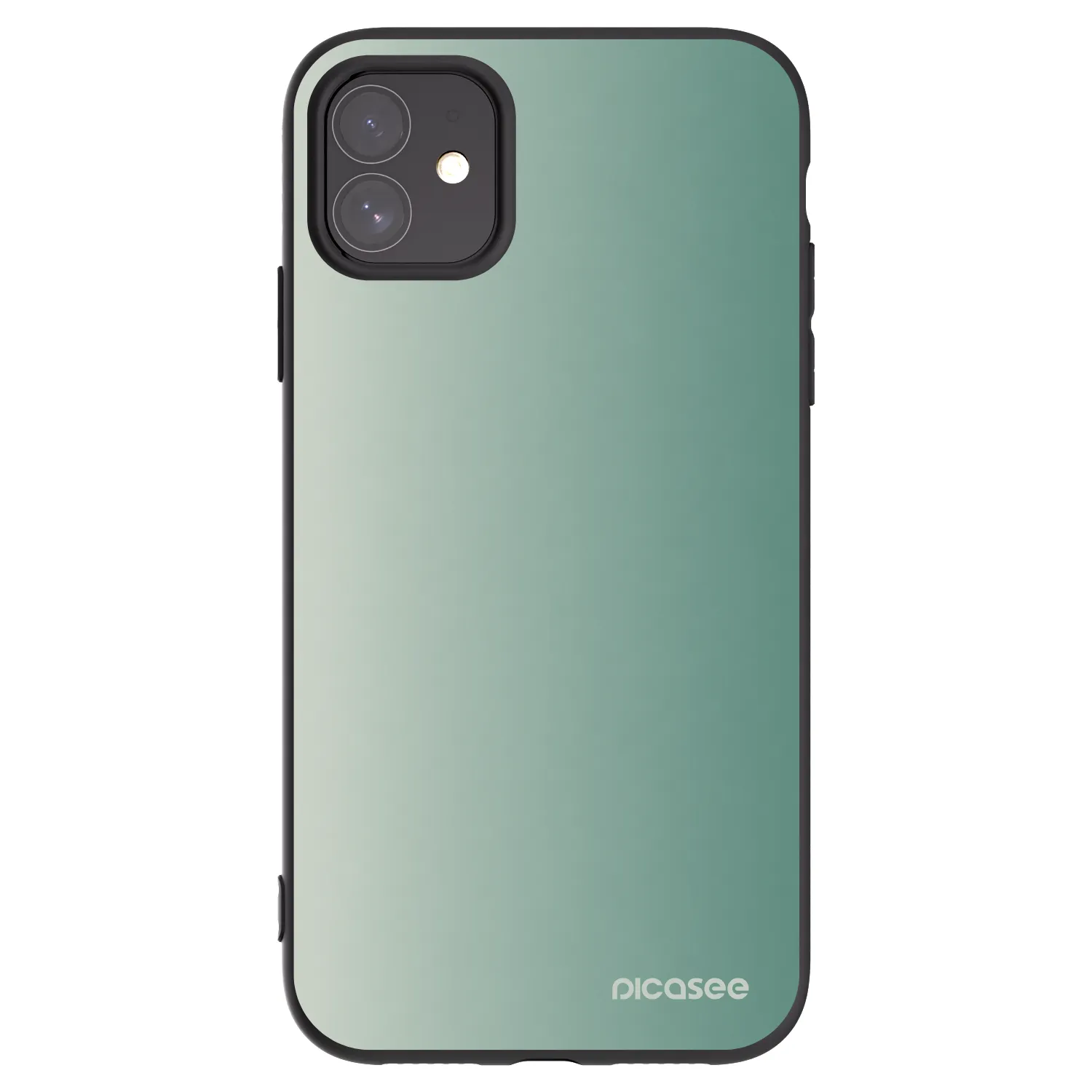 Picasee silikonowe czarne etui na Apple iPhone 11 - Misty Sage