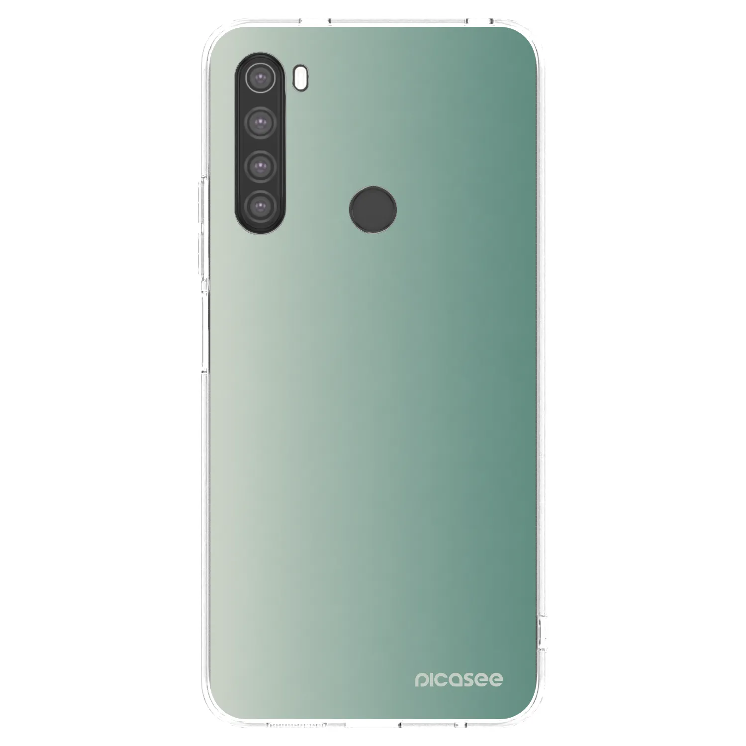 Picasee silikonowe przeźroczyste etui na Xiaomi Redmi Note 8 - Misty Sage