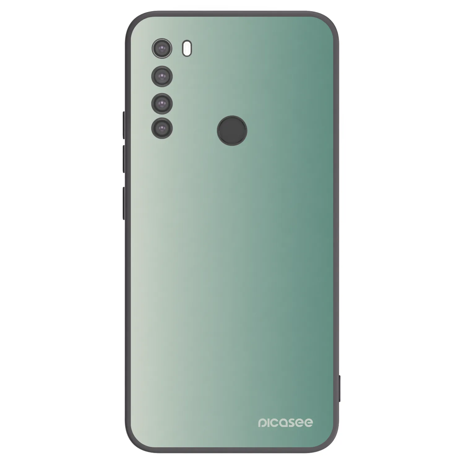 Picasee silikonowe czarne etui na Xiaomi Redmi Note 8 - Misty Sage