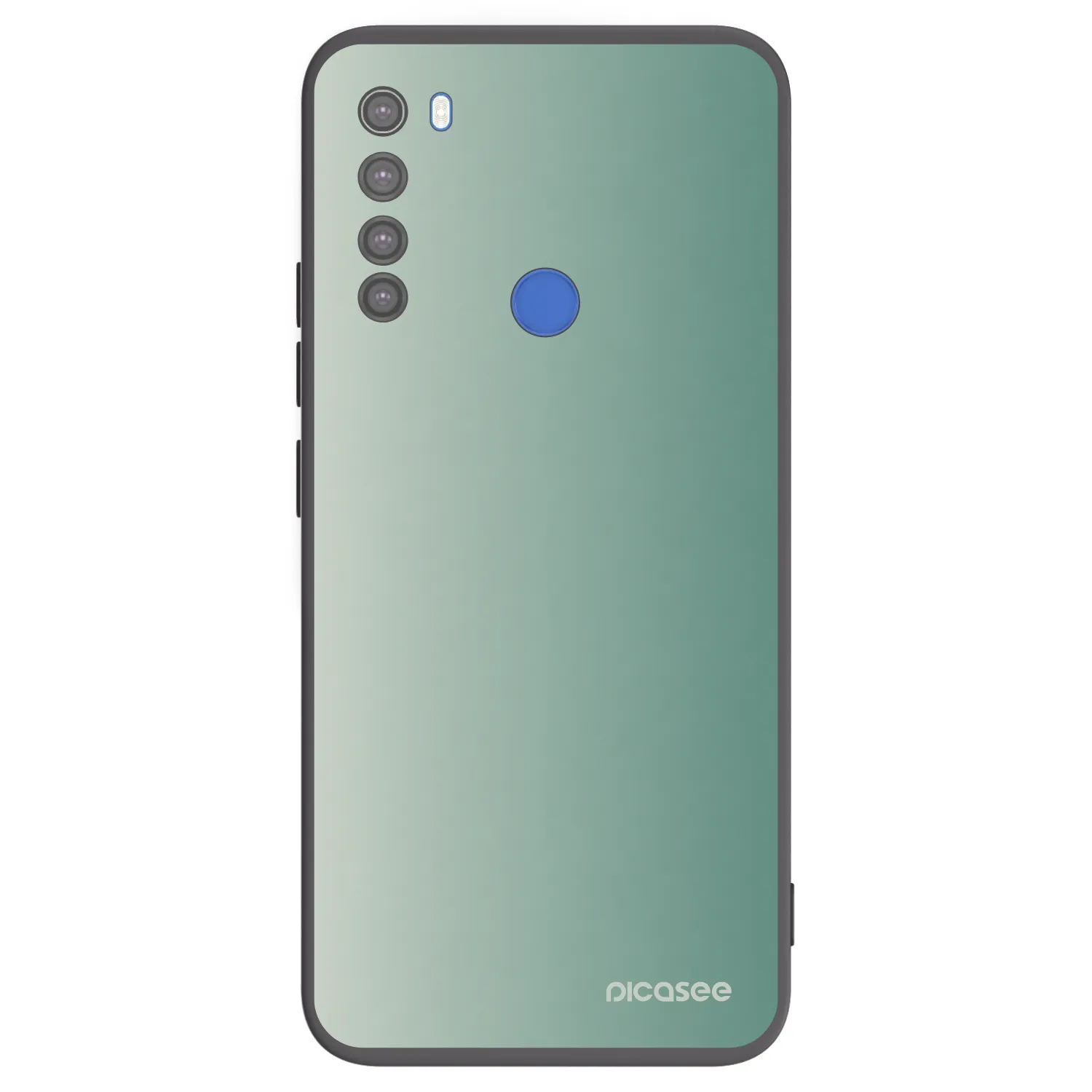 Picasee silikonowe czarne etui na Xiaomi Redmi Note 8T - Misty Sage