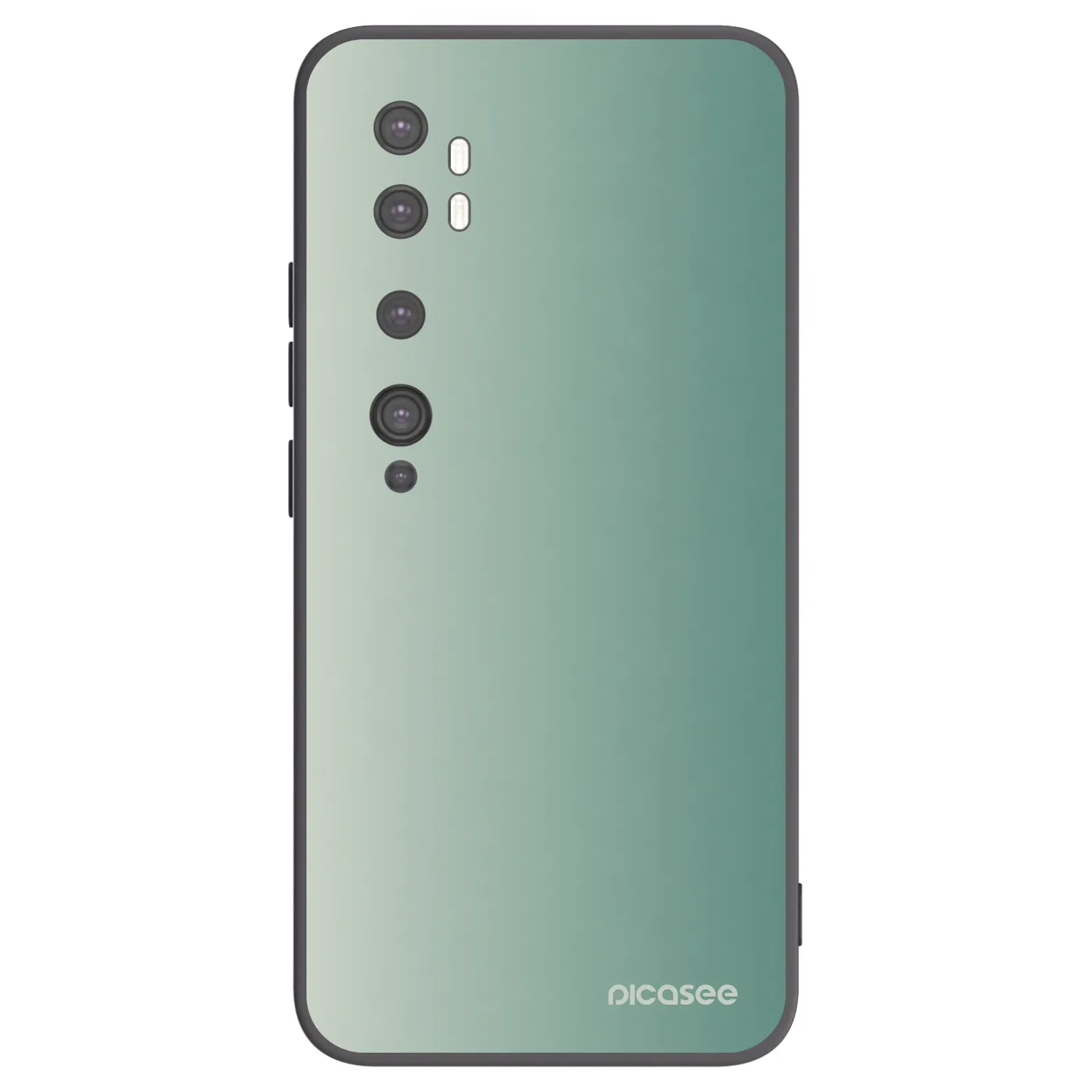Picasee silikonowe czarne etui na Xiaomi Mi Note 10 (Pro) - Misty Sage