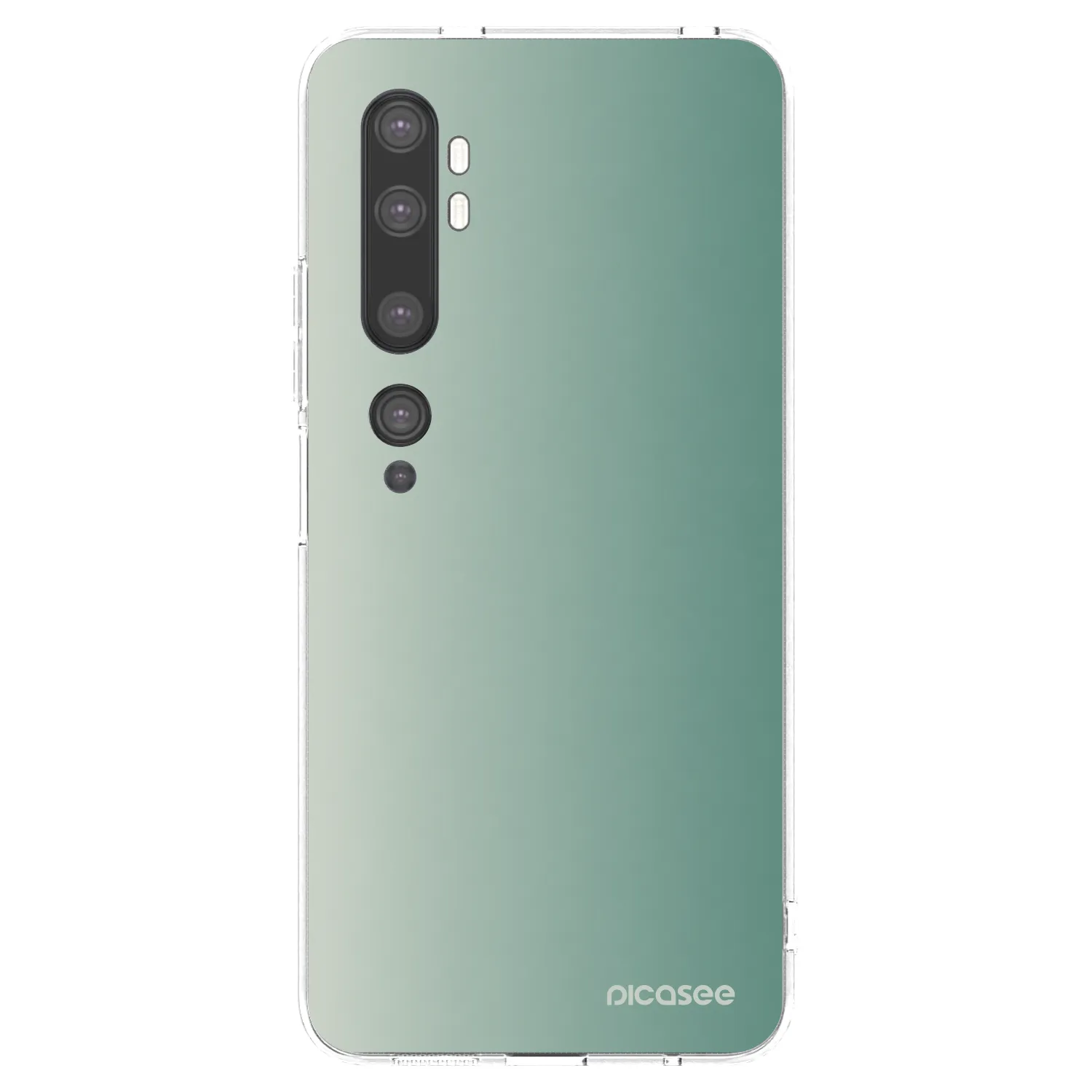 Picasee silikonowe przeźroczyste etui na Xiaomi Mi Note 10 (Pro) - Misty Sage