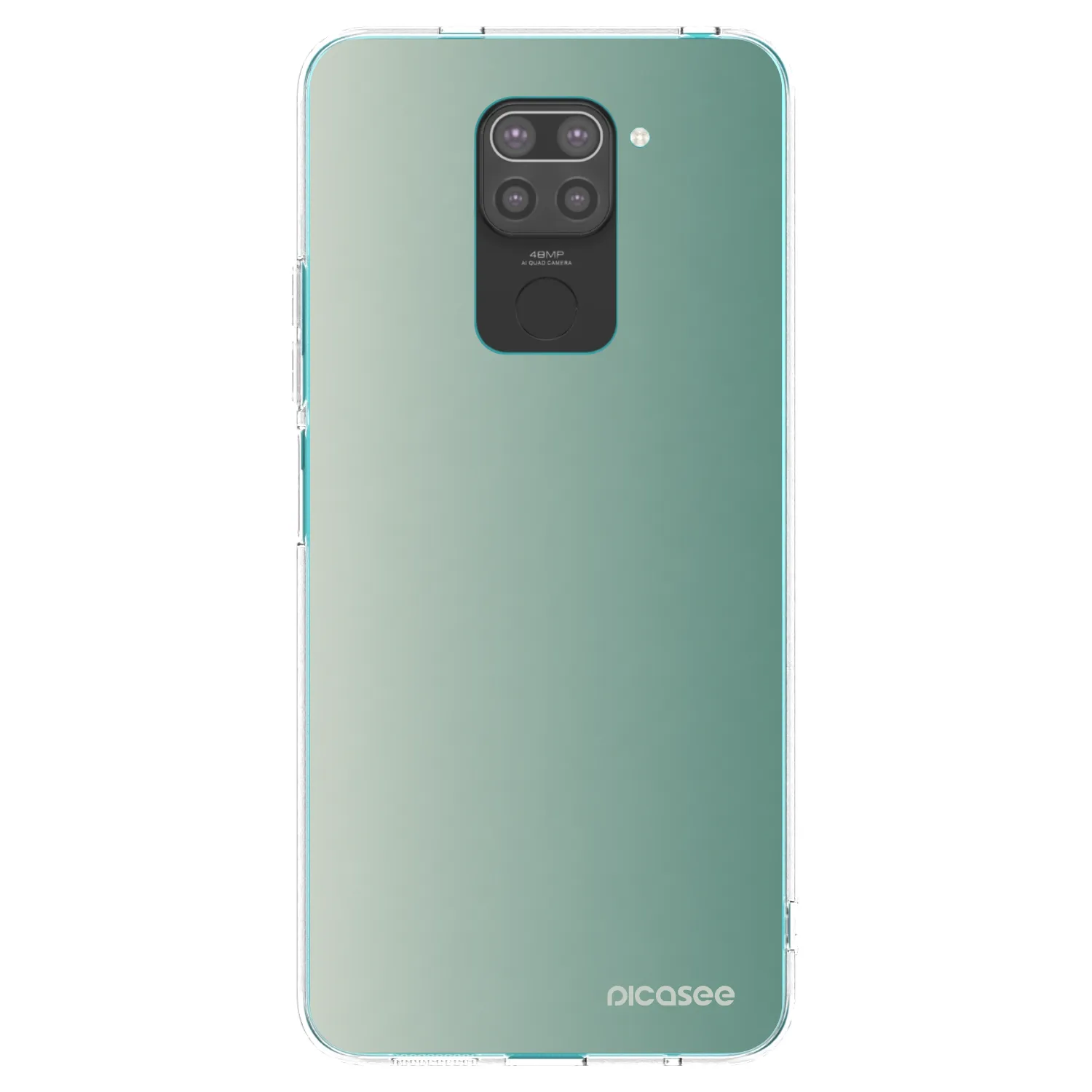 Picasee silikonowe czarne etui na Xiaomi Redmi Note 9 - Misty Sage