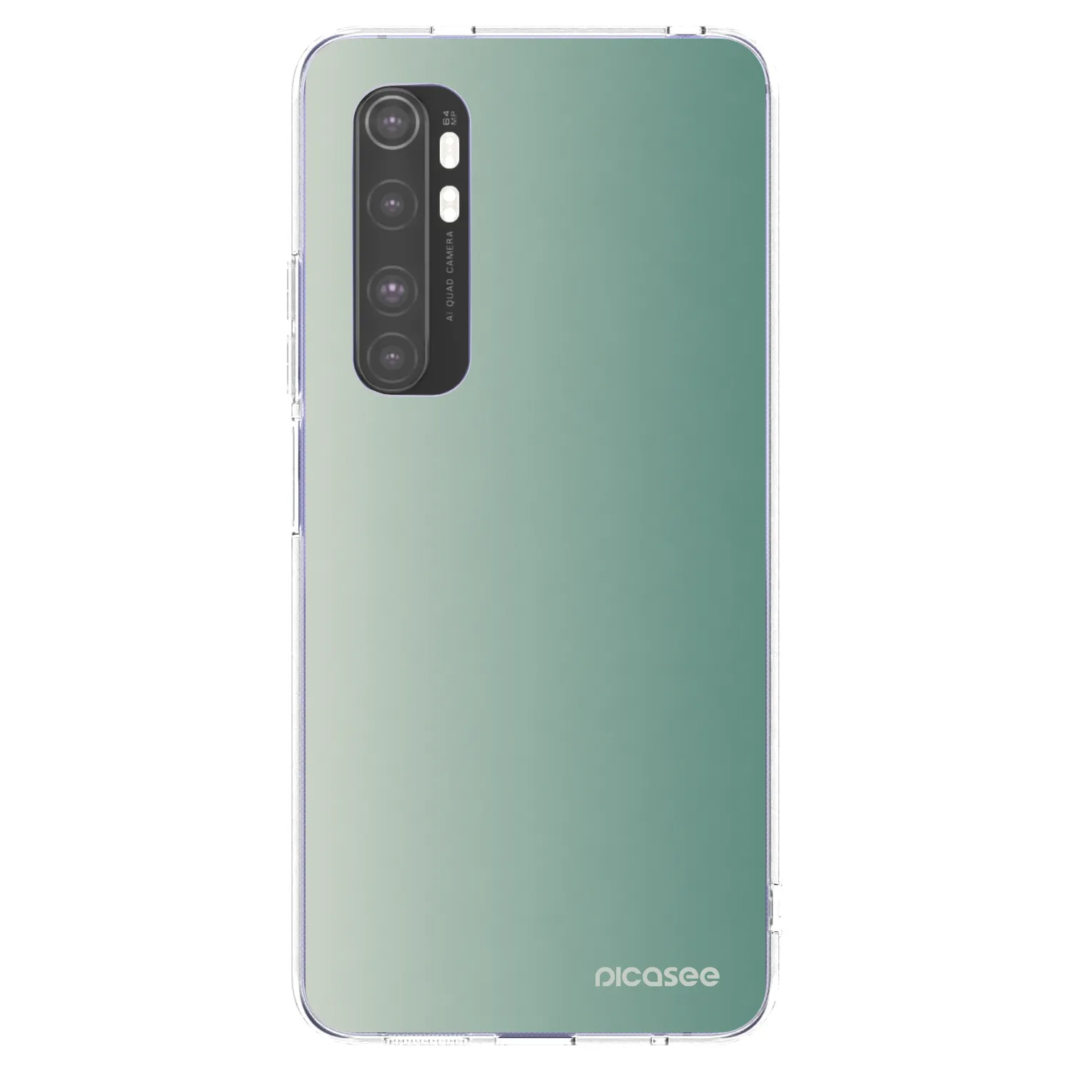 Picasee silikonowe przeźroczyste etui na Xiaomi Mi Note 10 Lite - Misty Sage