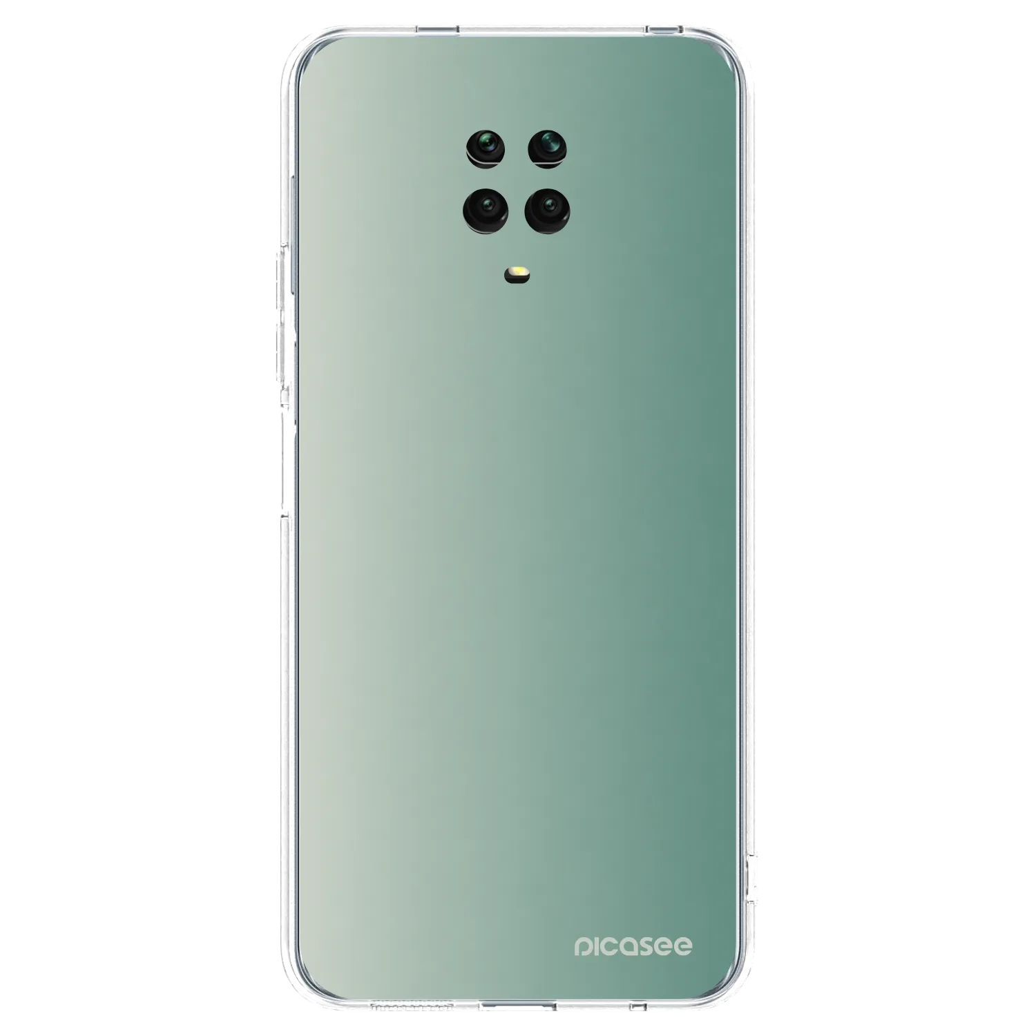 Picasee silikonowe przeźroczyste etui na Xiaomi Redmi Note 9S - Misty Sage