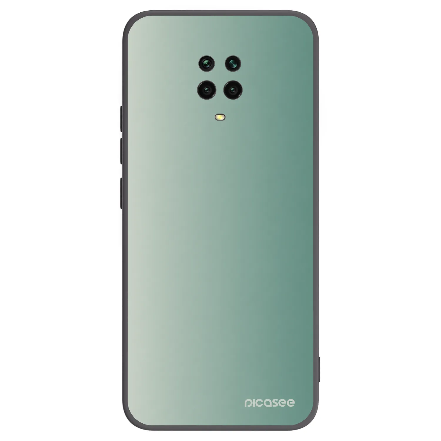 Picasee silikonowe czarne etui na Xiaomi Redmi Note 9S - Misty Sage