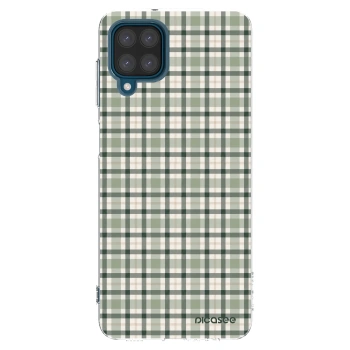 Picasee silikonowe przeźroczyste etui na Samsung Galaxy A12 A125F - Sage Tartan