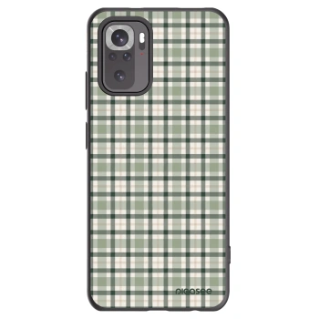 Picasee silikonowe czarne etui na Xiaomi Redmi Note 10 - Sage Tartan