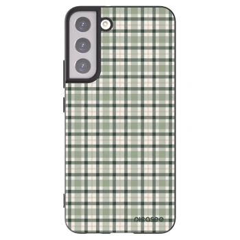 Picasee silikonowe czarne etui na Samsung Galaxy S22+ 5G - Sage Tartan