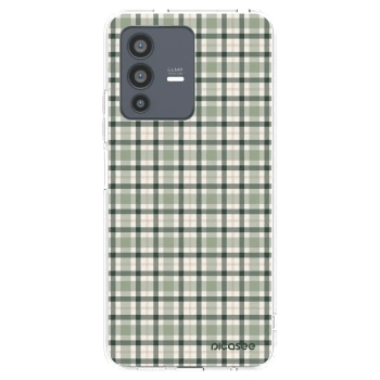 Picasee silikonowe przeźroczyste etui na Vivo V23 5G - Sage Tartan