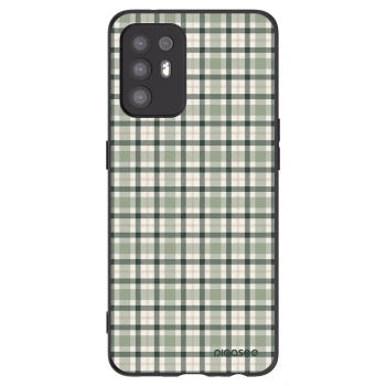 Picasee silikonowe czarne etui na OPPO A94 5G - Sage Tartan