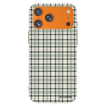 Picasee silikonowe przeźroczyste etui na Apple iPhone 17 Pro Max - Sage Tartan
