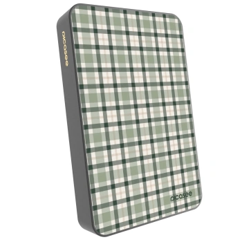 Picasee Powerbank z MagSafe 10 000 mAh Szary - Sage Tartan