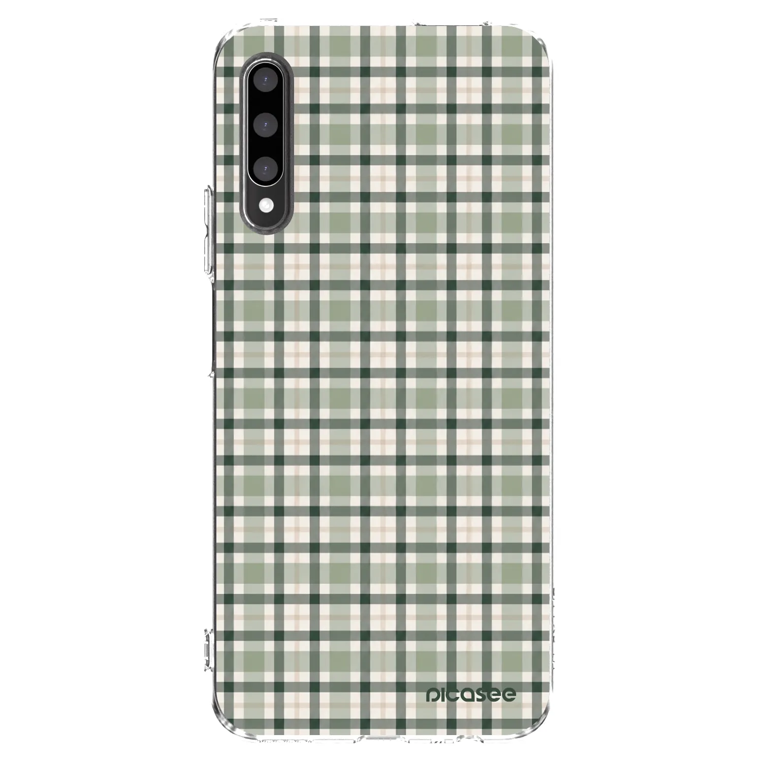 Picasee silikonowe przeźroczyste etui na Honor 9X Pro - Sage Tartan
