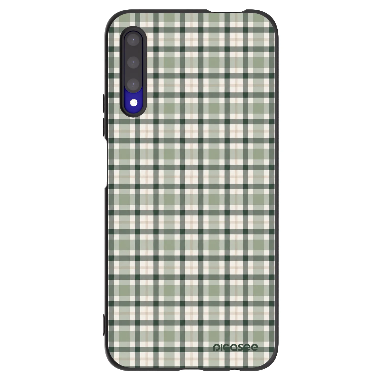 Picasee silikonowe czarne etui na Honor 9X Pro - Sage Tartan