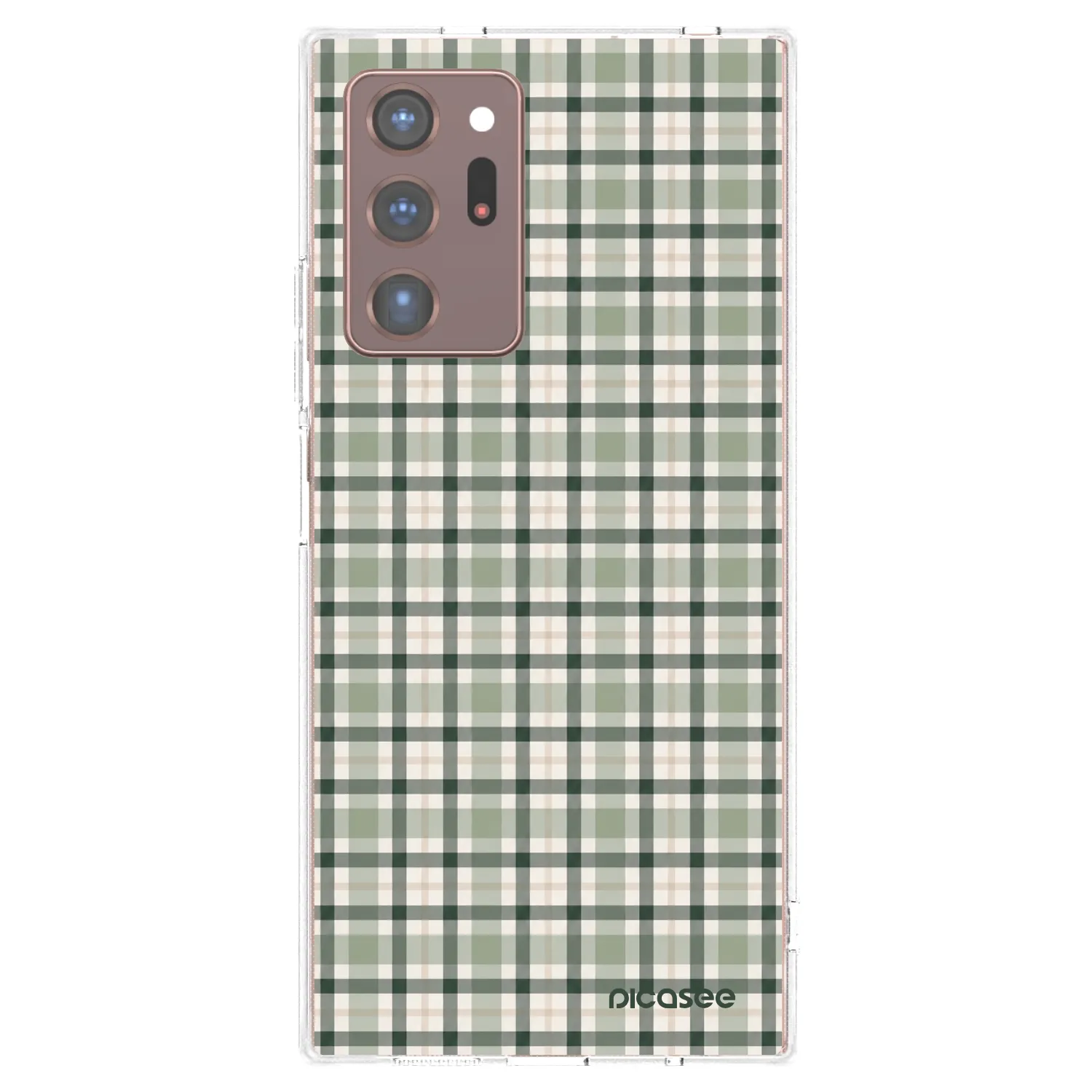 Picasee silikonowe przeźroczyste etui na Samsung Galaxy Note 20 Ultra - Sage Tartan