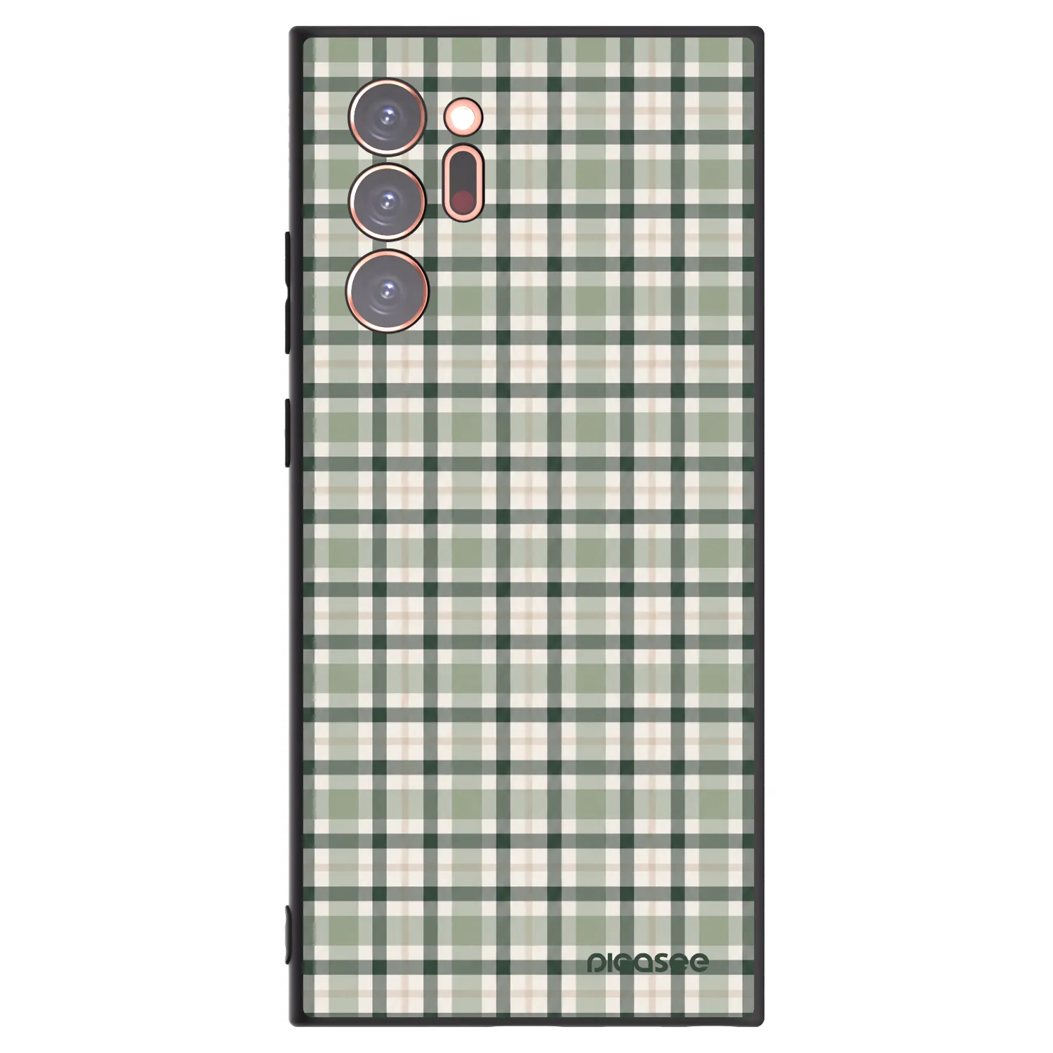 Picasee silikonowe czarne etui na Samsung Galaxy Note 20 Ultra - Sage Tartan