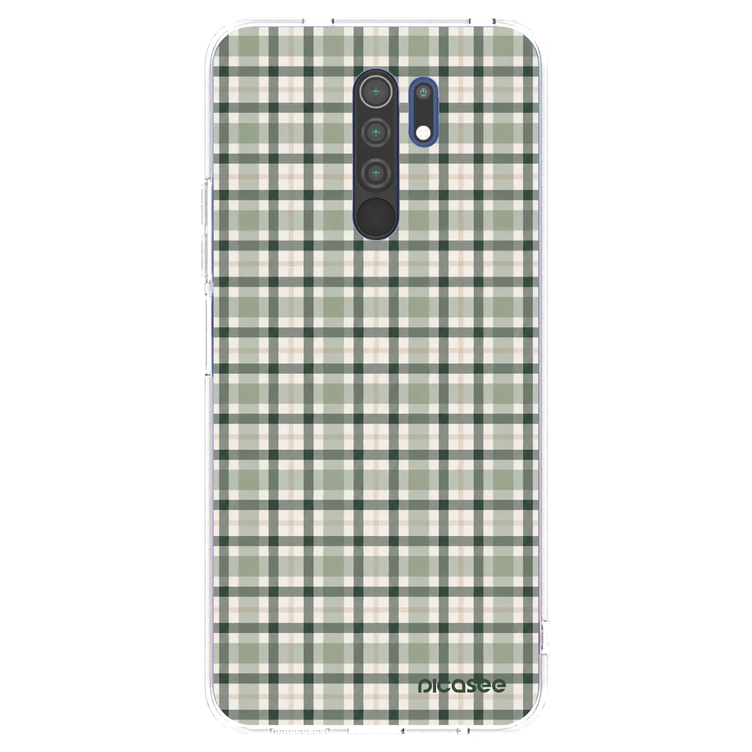 Picasee silikonowe przeźroczyste etui na Xiaomi Redmi 9 - Sage Tartan