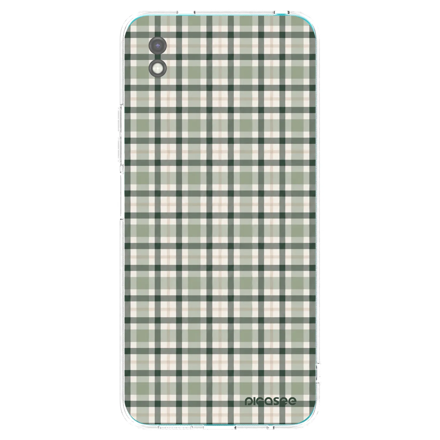 Picasee silikonowe czarne etui na Xiaomi Redmi 9A - Sage Tartan