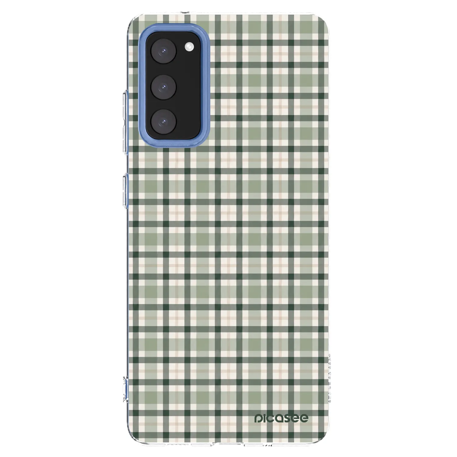 Picasee silikonowe przeźroczyste etui na Samsung Galaxy S20 FE - Sage Tartan
