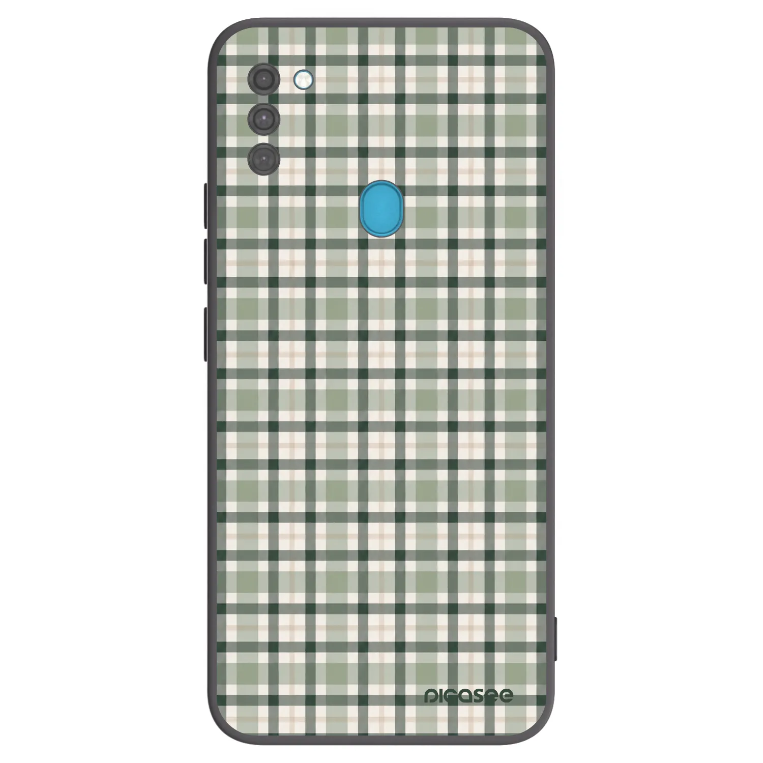 Picasee silikonowe czarne etui na Samsung Galaxy M11 - Sage Tartan