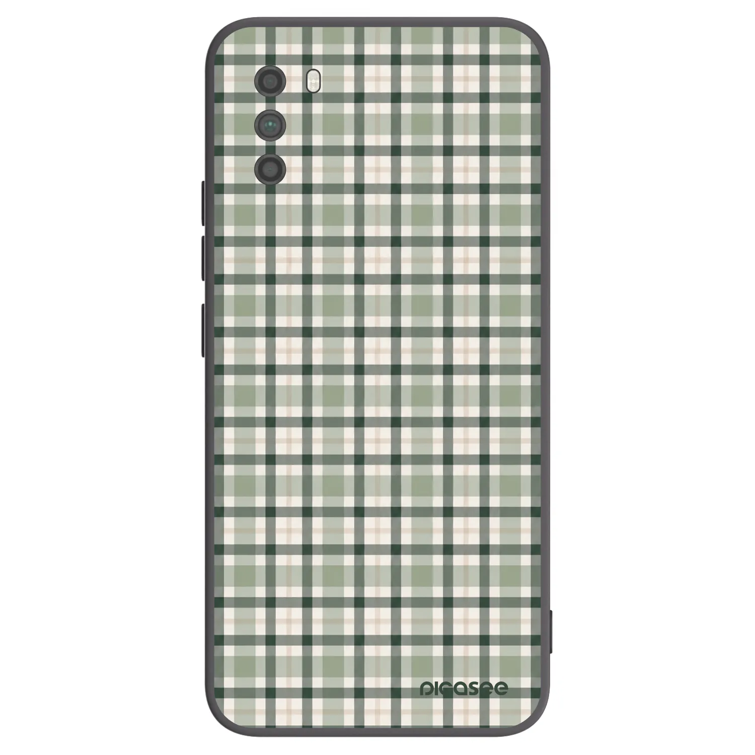 Picasee silikonowe czarne etui na Xiaomi Poco M3 - Sage Tartan