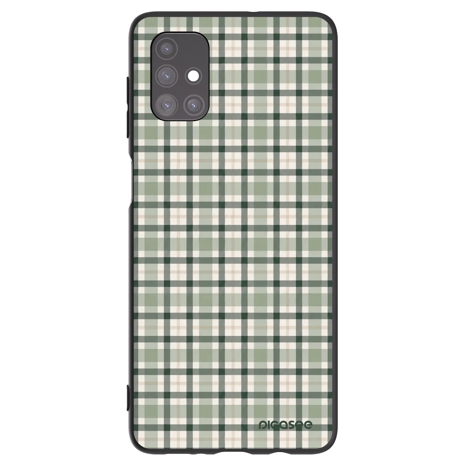 Picasee silikonowe czarne etui na Samsung Galaxy M51 M515F - Sage Tartan