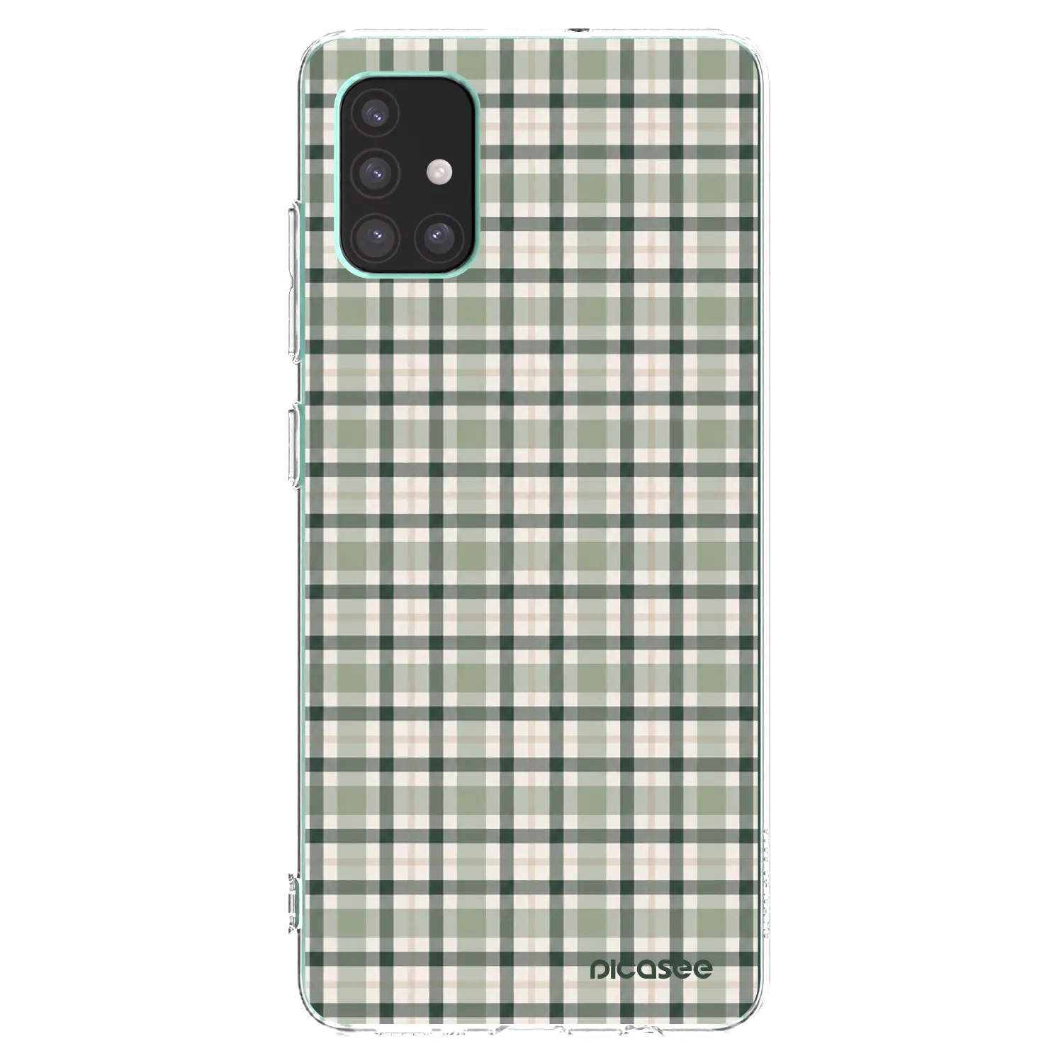 Picasee silikonowe przeźroczyste etui na Samsung Galaxy M51 M515F - Sage Tartan