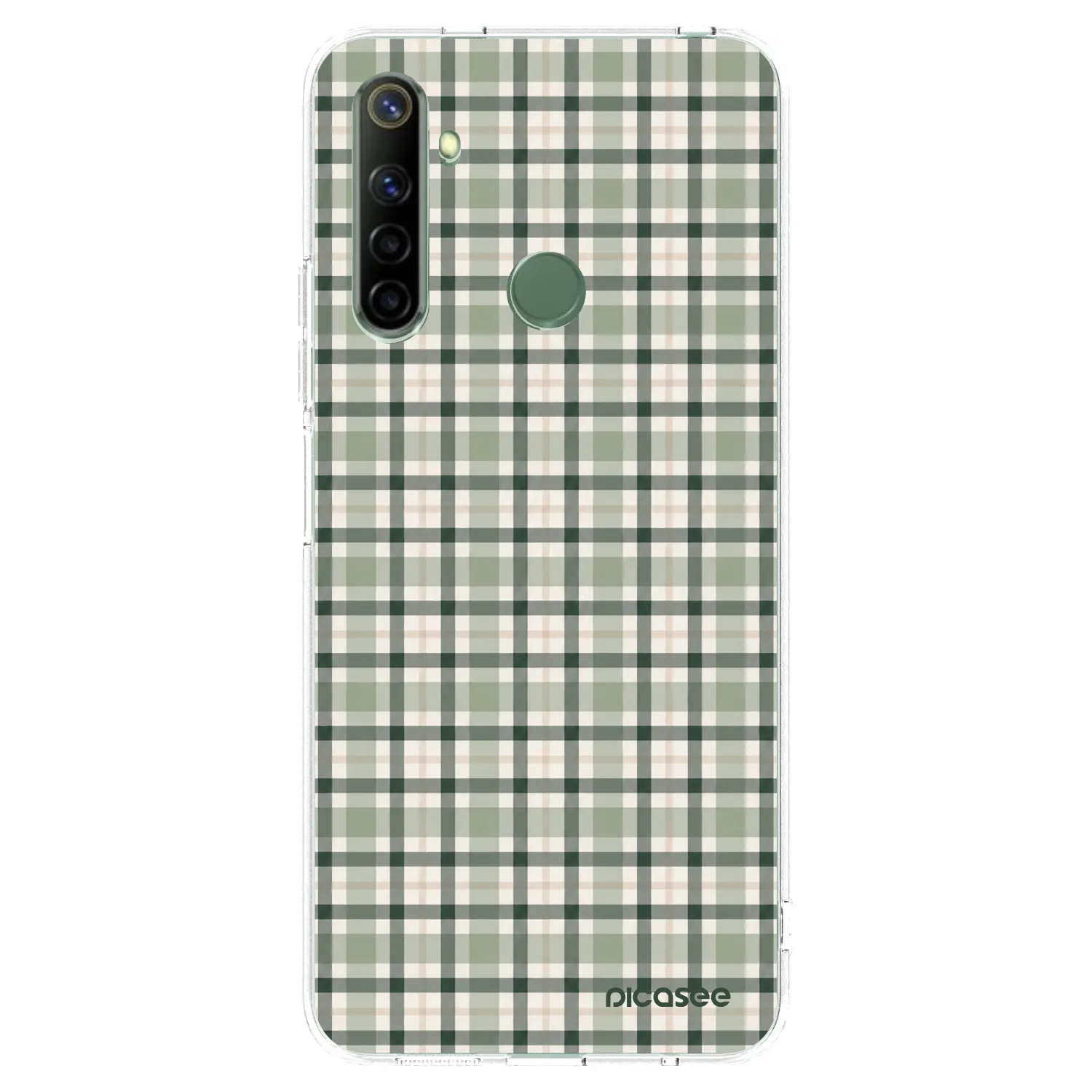 Picasee silikonowe przeźroczyste etui na Realme 6i - Sage Tartan