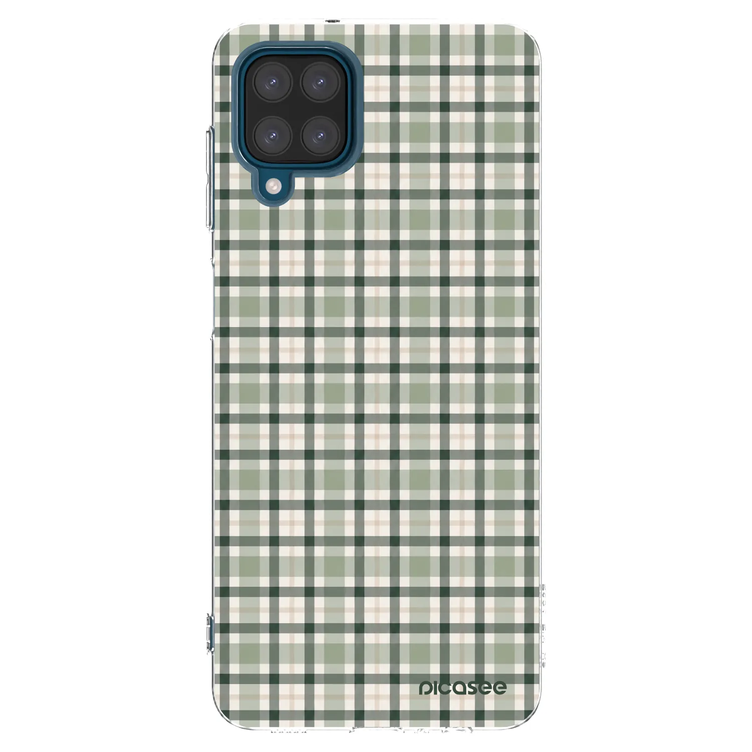 Picasee silikonowe przeźroczyste etui na Samsung Galaxy A12 A125F - Sage Tartan