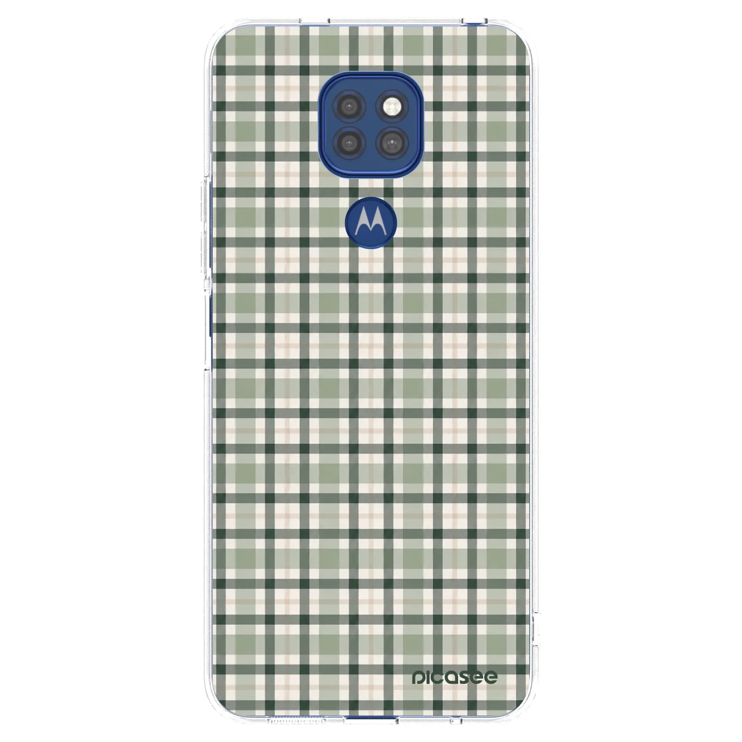 Picasee silikonowe przeźroczyste etui na Motorola Moto G9 Play - Sage Tartan