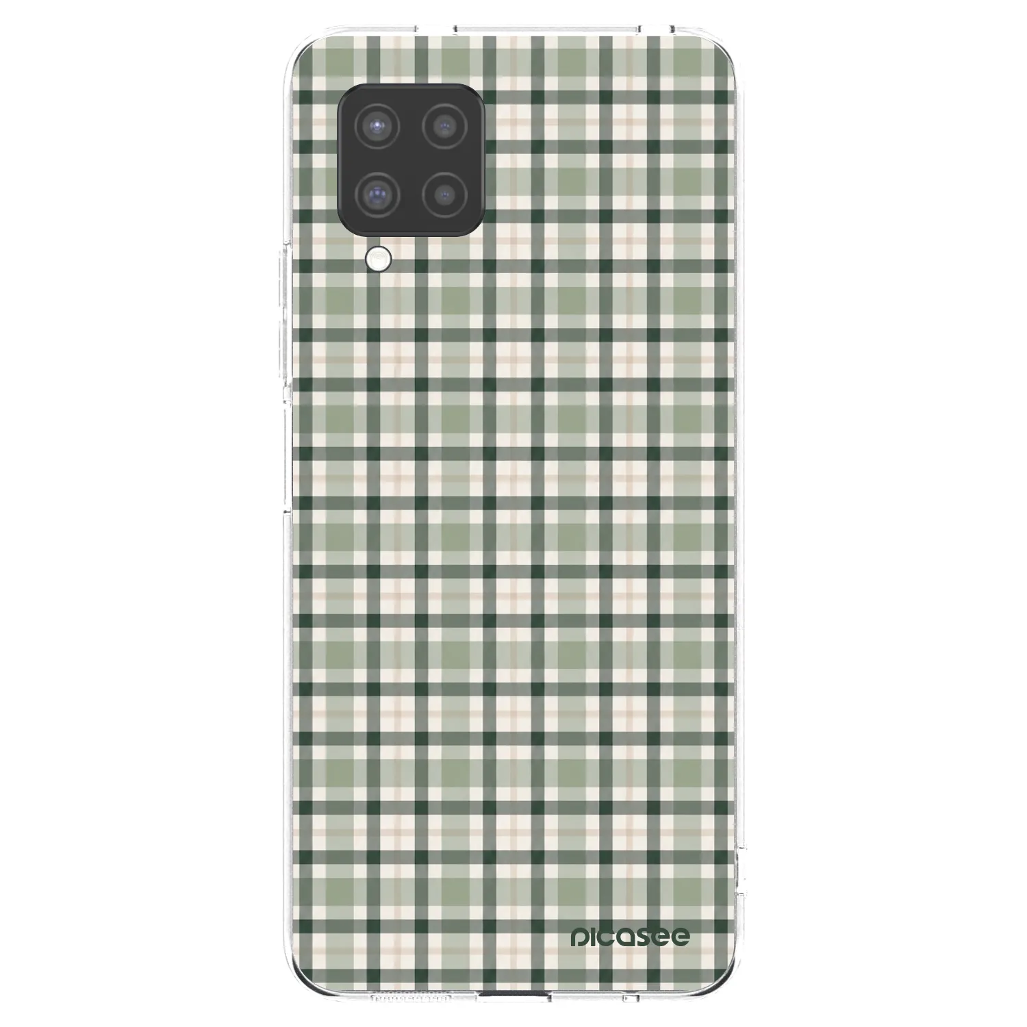 Picasee silikonowe przeźroczyste etui na Samsung Galaxy A42 A426B - Sage Tartan