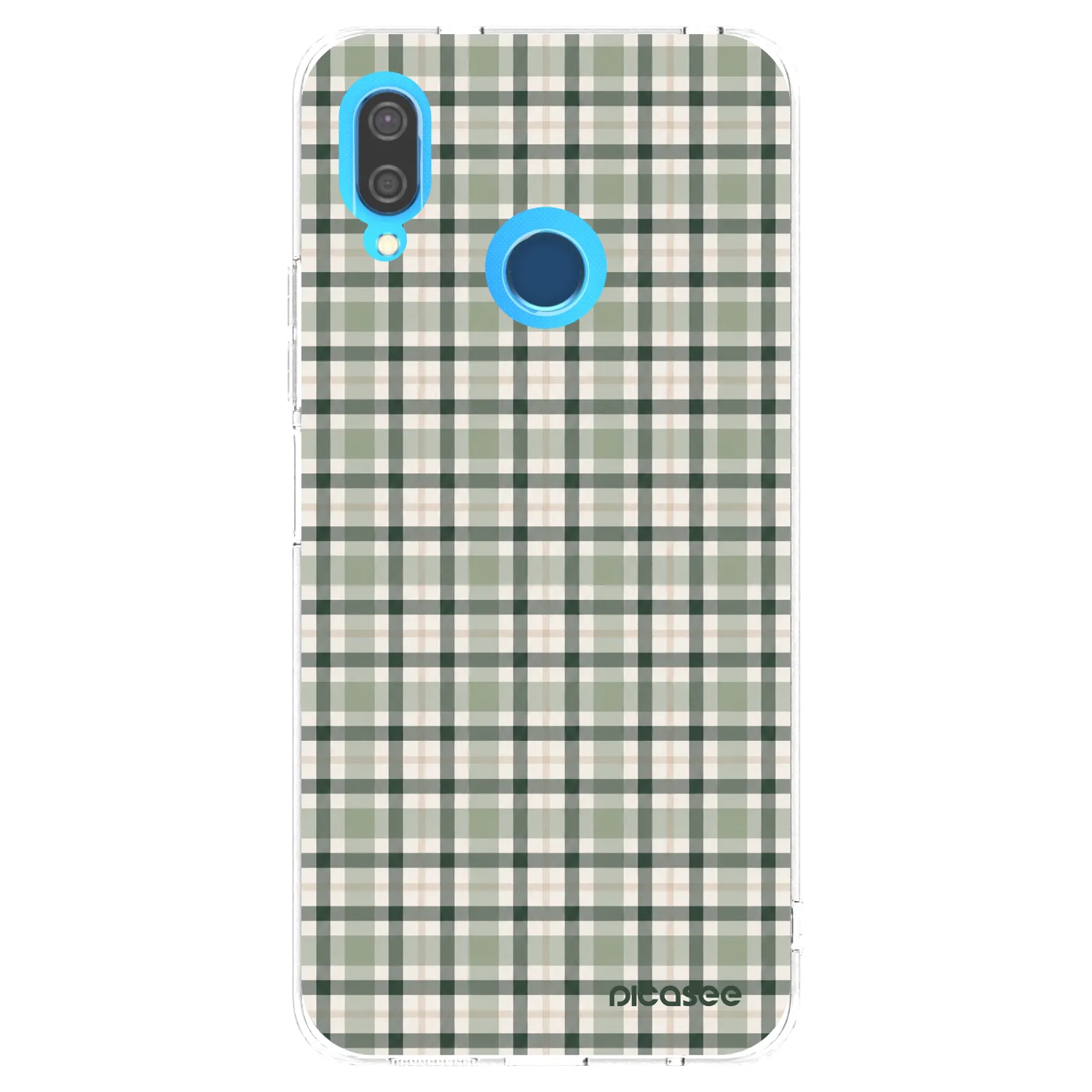 Picasee silikonowe przeźroczyste etui na Huawei P20 Lite - Sage Tartan