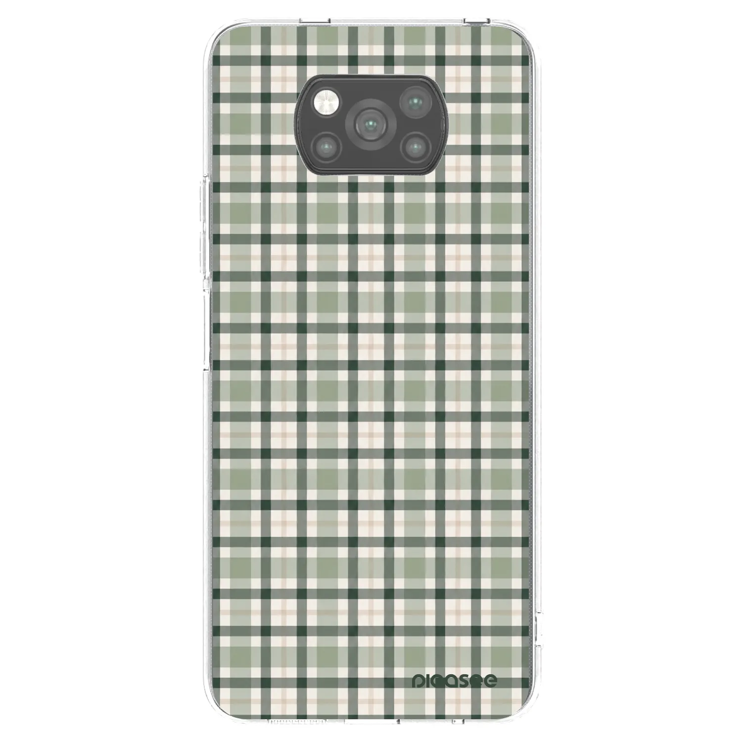 Picasee silikonowe czarne etui na Xiaomi Poco X3 Pro - Sage Tartan