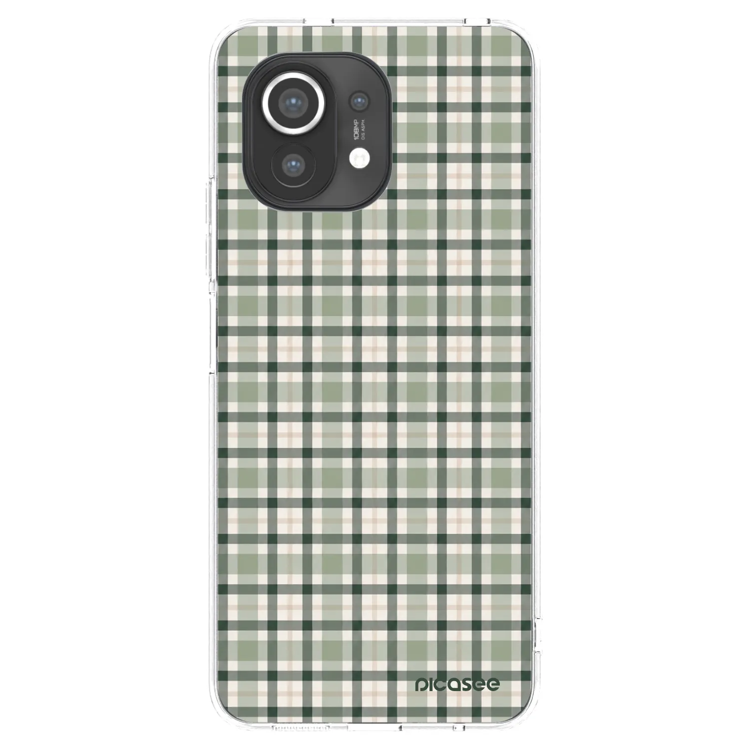 Picasee silikonowe przeźroczyste etui na Xiaomi Mi 11 - Sage Tartan