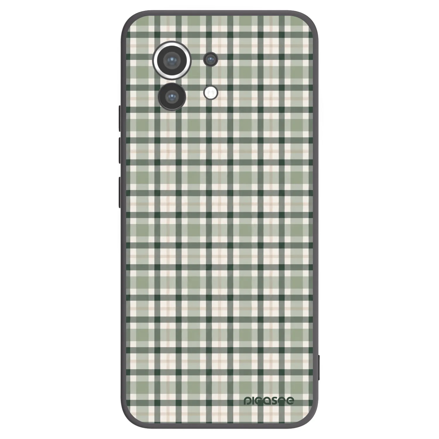 Picasee silikonowe czarne etui na Xiaomi Mi 11 - Sage Tartan