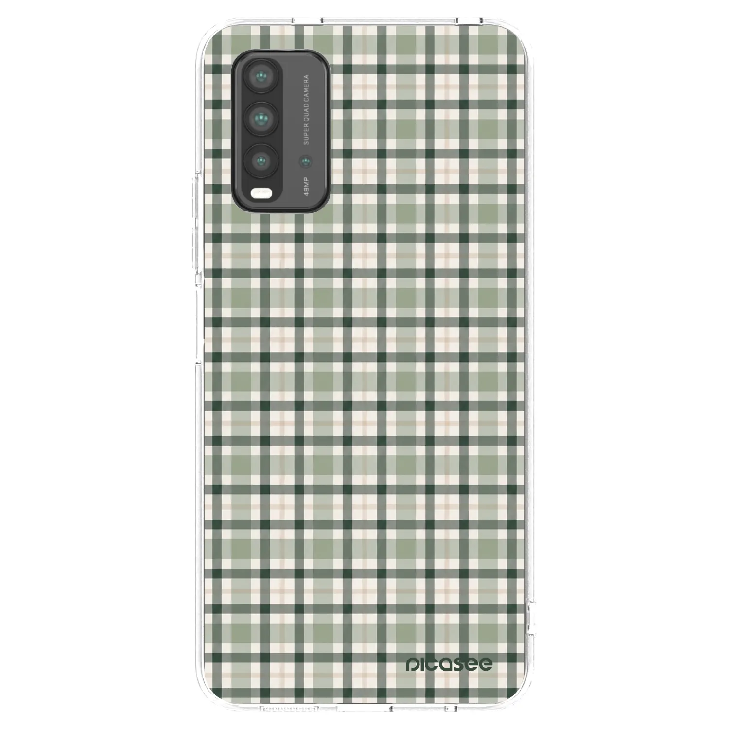 Picasee silikonowe przeźroczyste etui na Xiaomi Redmi 9T - Sage Tartan
