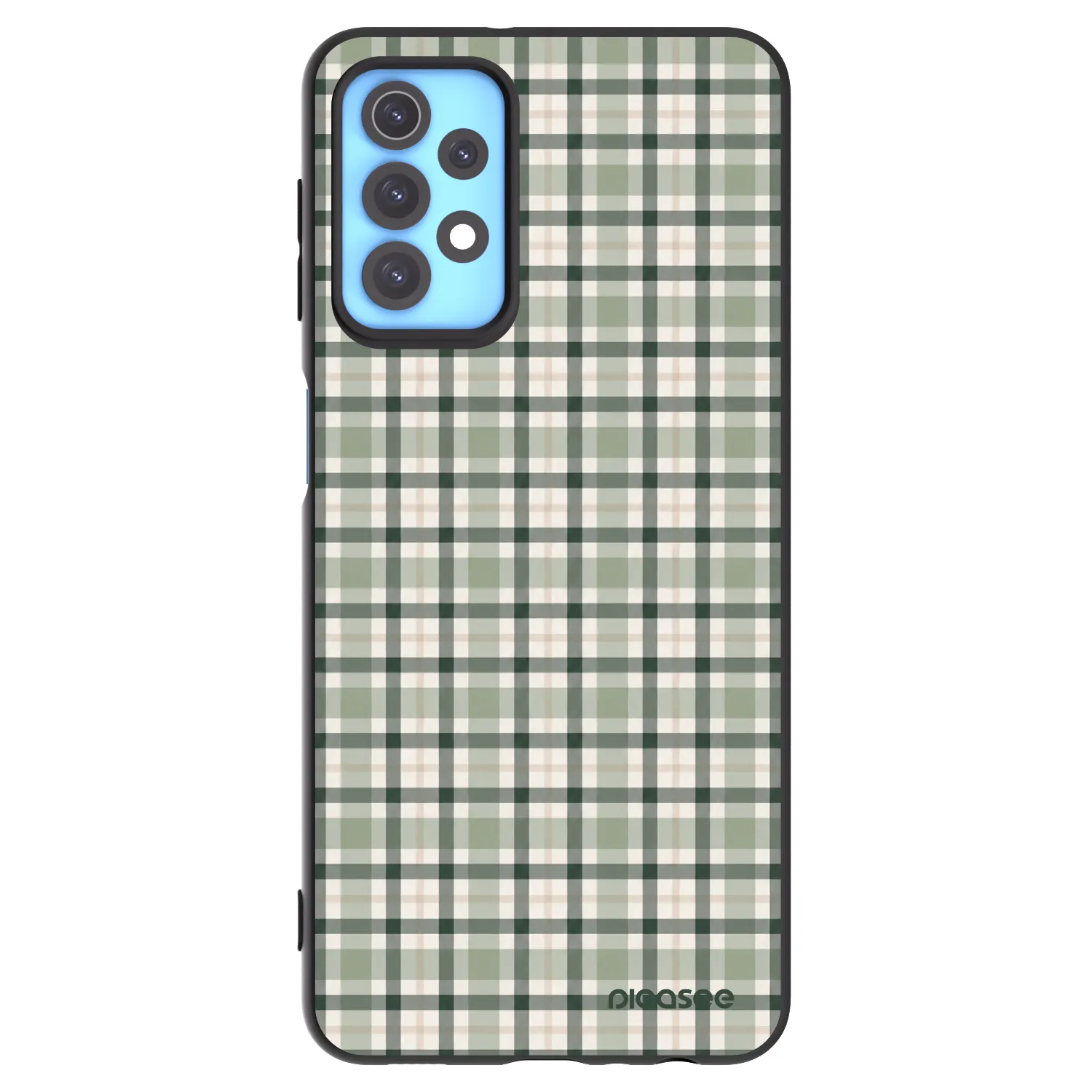 Picasee silikonowe czarne etui na Samsung Galaxy A32 4G SM-A325F - Sage Tartan