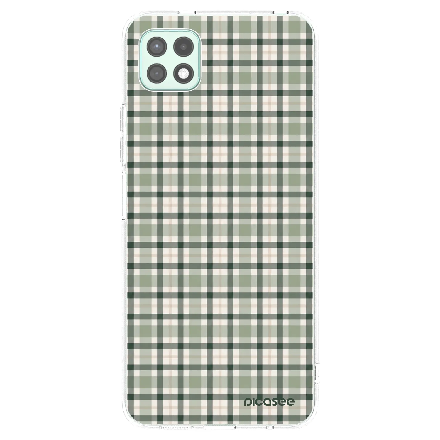 Picasee silikonowe przeźroczyste etui na Samsung Galaxy A22 A226B 5G - Sage Tartan