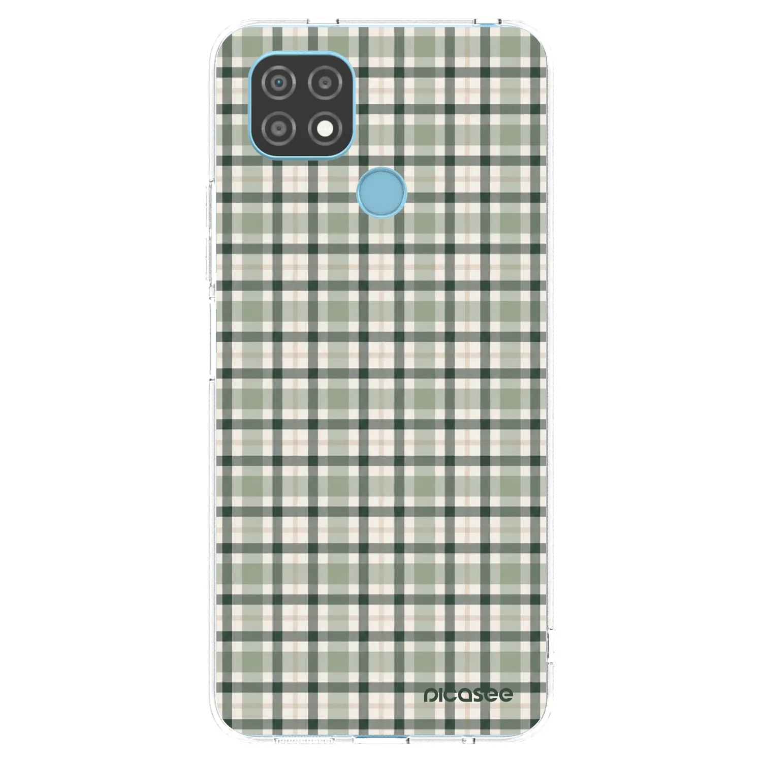 Picasee silikonowe przeźroczyste etui na Realme C21 - Sage Tartan