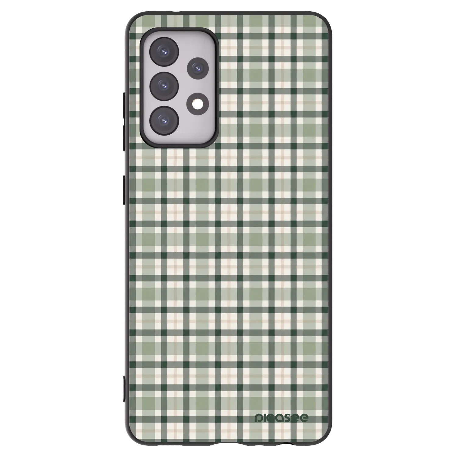 Picasee silikonowe czarne etui na Samsung Galaxy A52s 5G A528B - Sage Tartan