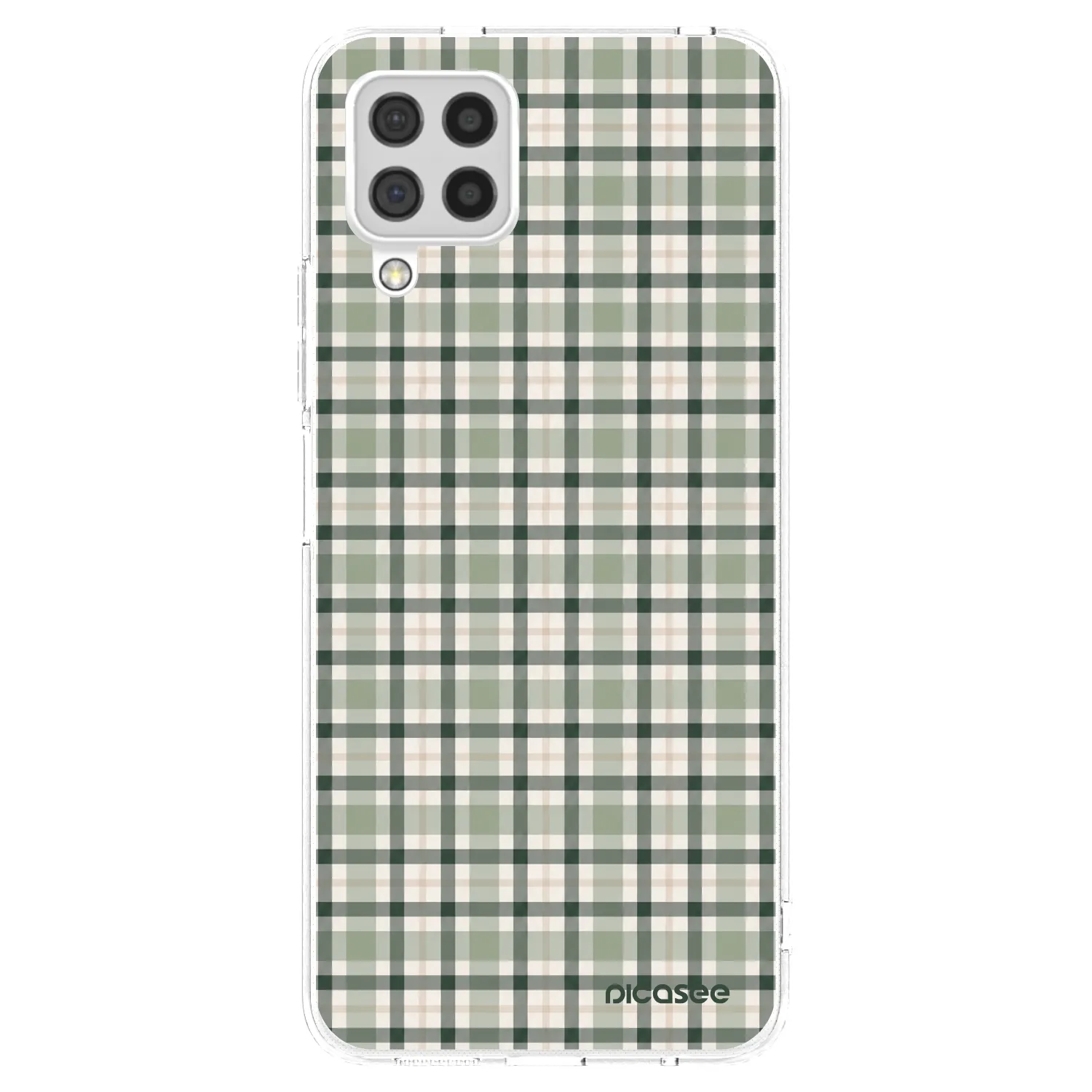 Picasee silikonowe przeźroczyste etui na Samsung Galaxy A22 A225F 4G - Sage Tartan