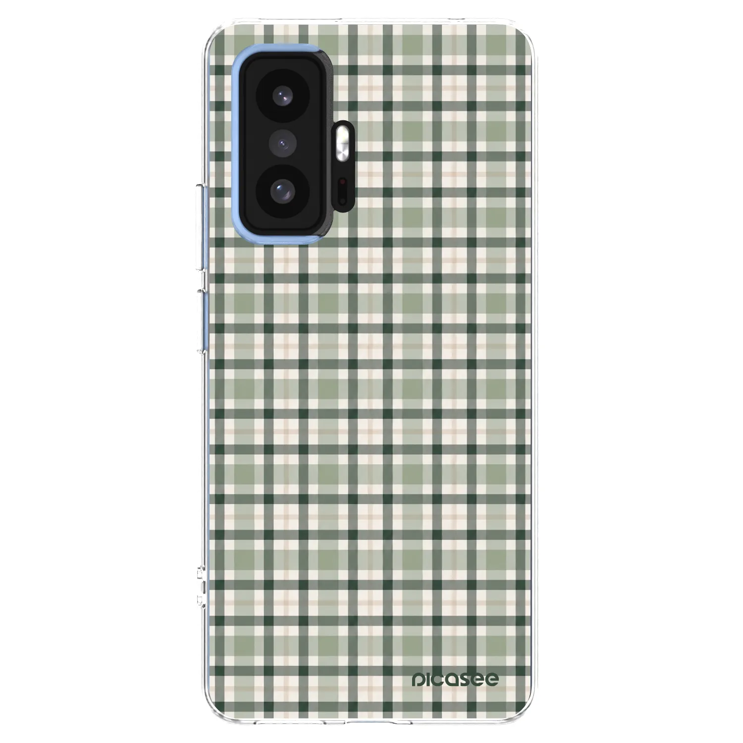 Picasee silikonowe przeźroczyste etui na Xiaomi 11T Pro - Sage Tartan