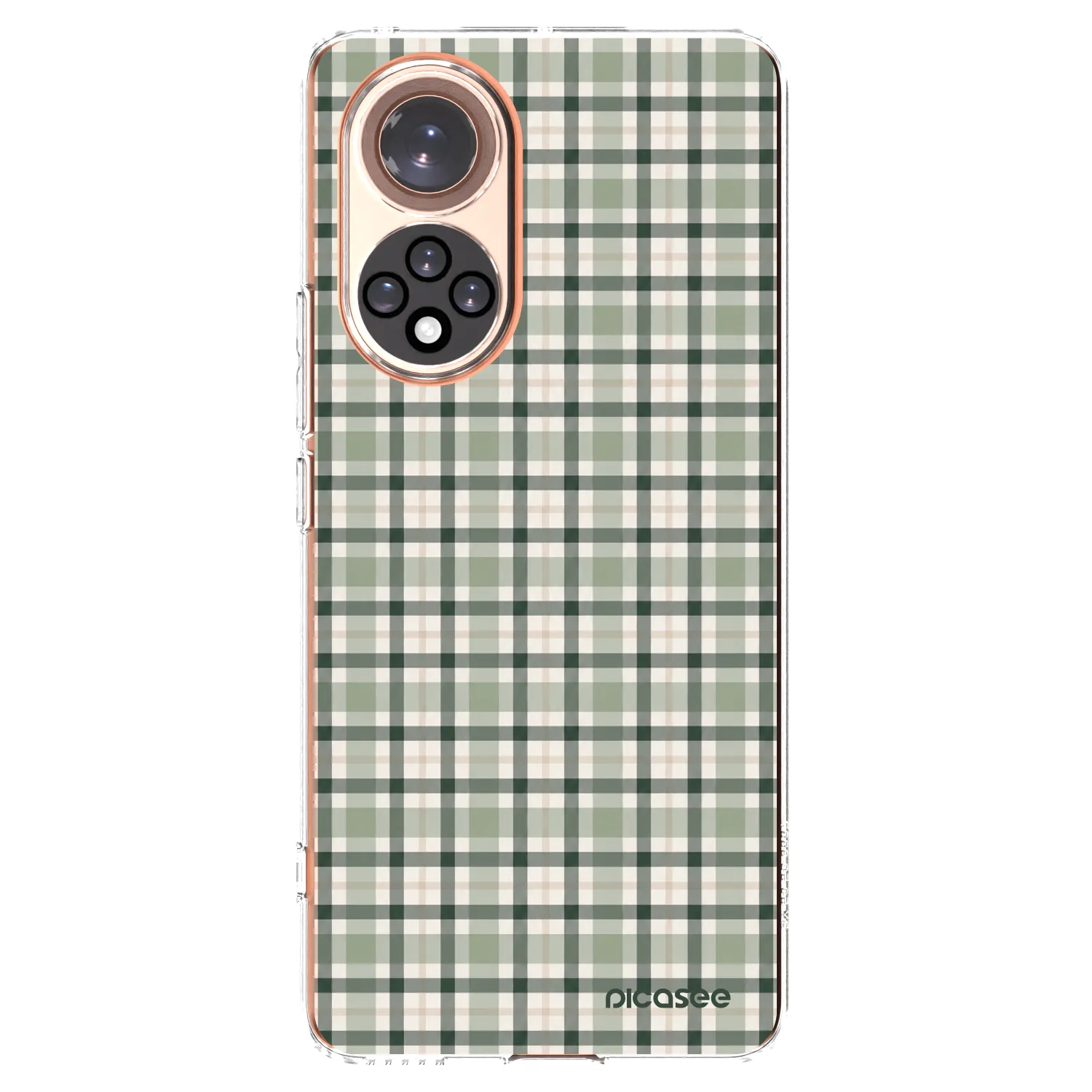 Picasee silikonowe przeźroczyste etui na Honor 50 5G - Sage Tartan